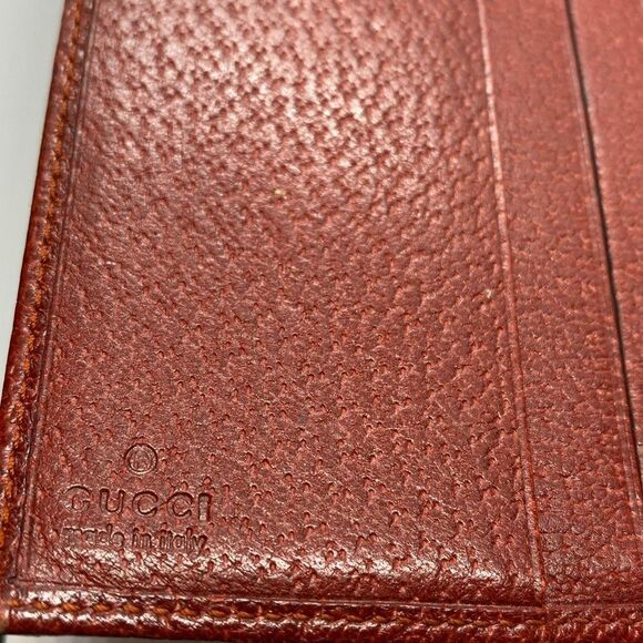 Authentic GUCCI Red Canvas & Leather Long Slim Wallet - Picture 7 of 14